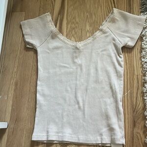 Brandy Pacsun V-neck lace tee